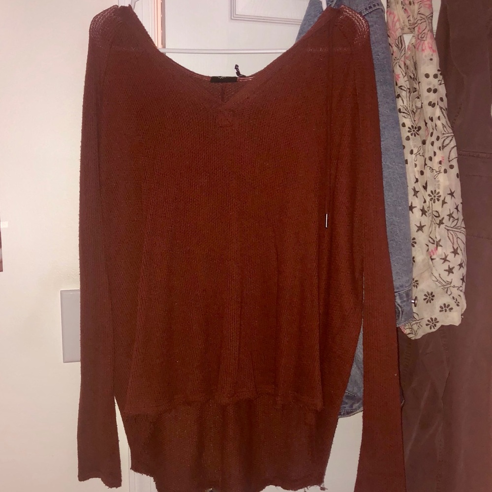 UO waffle knit hoodie